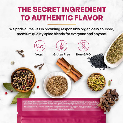 moji masala Indian Spice Kits – Rogan Josh Masala Spice Blend – Smoky Indian Spice Mix for a Kashmir Meat Dish – Authentic Indian Seasoning Sets –...