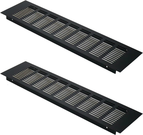 Geesatis 15.7 x 4 inch / 400 x 100 mm Rectangle Shape Mesh Air Vent for Cabinet Shoe Cabinet Hardware Accessories Ventilation Cover, with Mounting...