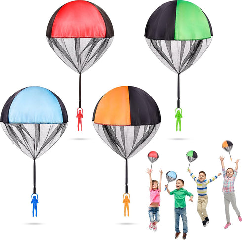 4 Pcs Parachute Toys for Kids 1 2 3 4 5 6 7 8 9 Year Old Boys and Girls Gifts Outdoor Flying Toys for Toddler Coolest Gifts for Teen Boy and Men...