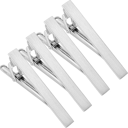 2.2/2.5Inch Tie Clips for Mens Regular Tie and Traditional Tie in Gift Box, Gold Silver Black Color Tie Bar Set, Birthday Anniversary Christmas Va...