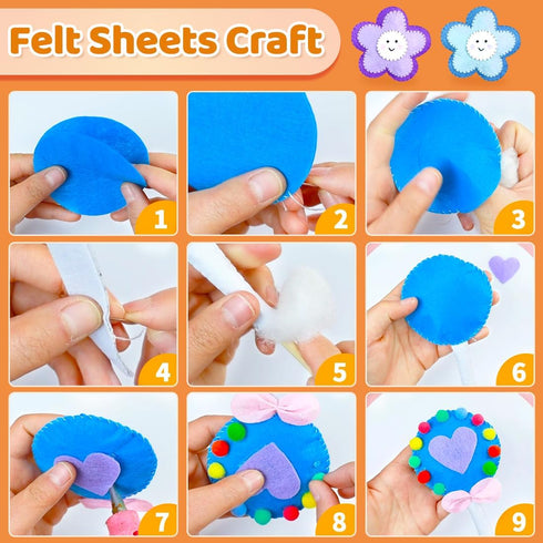 Eppingwin 20 PCS Multi-colored Felt, Soft Felt Sheets, 7"x11.3" Felt Fabric Sheets, Rectangle Felt Sheets with Adhesive Backing,Felt for Crafts...