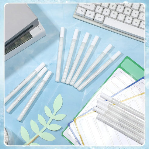 24 Pcs White Paint Pen Acrylic Paint Marker Bulk Permanent Marker with Water Based Paint for Rock Stone Plastic Wood Canvas Glass Metal Metallic C...