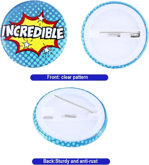 WILLBOND 96 Pieces Recognition Pins Mini Button Pins Button Badge Encouraging Recognition Buttons Positive Badges Hero Buttons for Party Supplies,...
