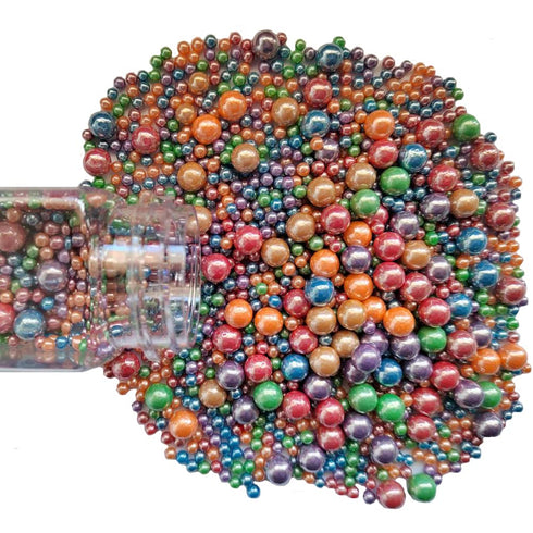 Edible Deep Colorful Sugar Pearls Candy Sprinkles 120G/ 4.23Ounce Baking Cake Sprinkles Cupcake and Cake Topper Cookie Decorations Wedding Party V...