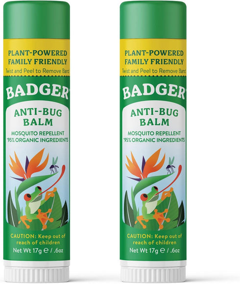 Badger Bug Repellent Stick, Non-DEET Mosquito Repellent with Citronella & Lemongrass, Easy to Use Travel Size, Natural Insect Repellent for Kids a...