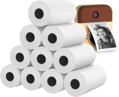 10 Rolls Kids Camera Paper for VTech KidiZoom PrintCam Instant Print Camera, 2.2” Wide BPA Free Thermal Print Paper Compatible with Dragon Touch/E...