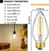 Leools E26 Vintage Edison Bulbs 8W Dimmable LED Bulbs Soft White 3000K 800lm 120V AC E26 Medium Base Light Bulbs for Pendant Light Fixture?6 Pack...