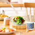 Disposable Wooden Forks 100Pcs, 6.5" Length Compostable Wood Cutlery Sharp Knife Utensils Eco-Friendly Flatware for Party Eating Cake Chocolate Se...