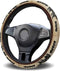 Steering Wheel Cover Vintage Black Bear Pine Tree Silhouettes Steering Wheel Covers Retro Rustic Steering Wheel Protector Car Accessory 15 Inches...