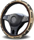Steering Wheel Cover Vintage Black Bear Pine Tree Silhouettes Steering Wheel Covers Retro Rustic Steering Wheel Protector Car Accessory 15 Inches...