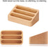 Wood Business Card Holder Desk 3 Grids Wooden Business Card Display Stand for Office and Home(3 Packs)...