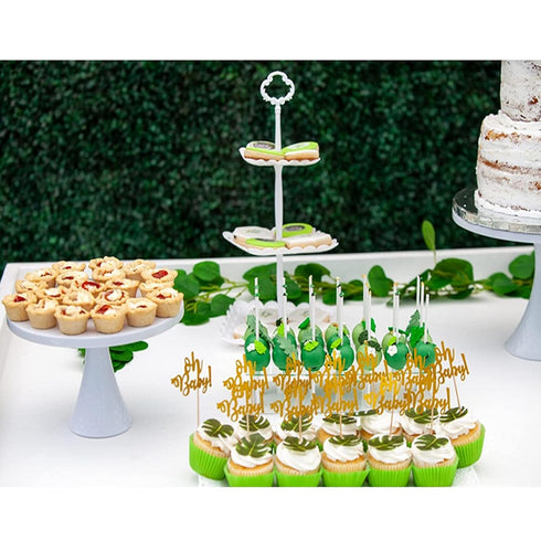 GEORLD 48pcs Edible Tropical Turtle Leaves Cupcake toppers Palm Leaf Cake for Hawaii Theme Jungle Party Cake Summer Decoration...
