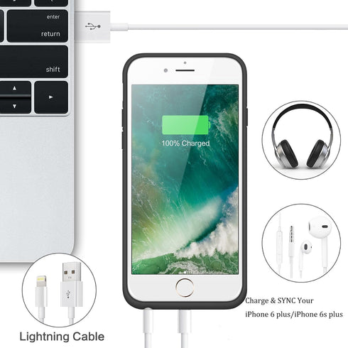 Battery Case for iPhone 6Plus/6s Plus/7Plus /8Plus, Upgraded 8500mAh Portable Charging Case Extended Battery Pack for iPhone 6s Plus/6 Plus/7 Plus...