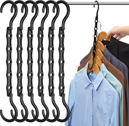 AMKUFO Closet Organizers and Storage 20 Pack Hanger Organizer Magic Hangers Space Saving Hanging Plastic for Heavy Clothes, Dorm Room Bedroom Home...