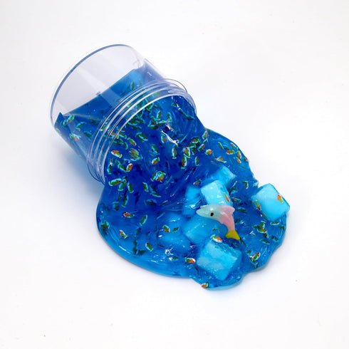 2 Packs Pink and Blue Crunchy Slime Kit for Girls,Non Sticky and Super Soft Sludge Jelly Cube Slime Toy,DIY Crystal Glue Boba Slime Party Favor fo...