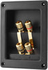 Speaker Terminal Connector, 4 Pure Copper Plated Wiring Terminal Speaker Terminal Box with 4 Mounting Holes...