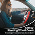 GSPSCN Universal Car Carbon Fiber Steering Wheel Cover Anti-Skid,Butterfly Steering Wheel Cover,Non-Slip Segmented Steering Wheel Protector,Fit fo...
