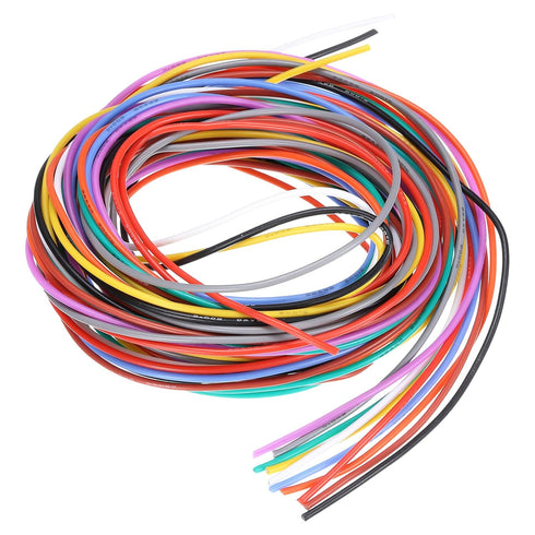 MECCANIXITY 26 Gauge Wire Silicone Wire 26AWG Electrical Wire Stranded Wire Tinned Copper Wire High Temp Hookup Wire 10 Color 3.0m/10ft for Car Mo...