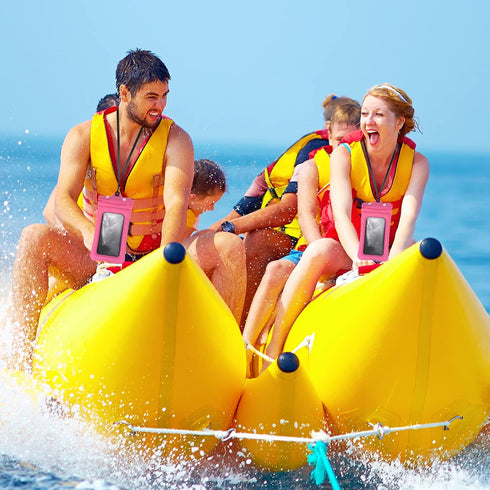 PATIKIL Floating Waterproof Phone Pouch, 2 Pack Clear Cellphone Dry Bag Underwater Phone Protect Case for Beach Swimming, Purple...