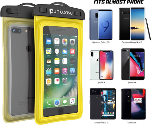 Waterproof Phone Pouch, PunkBag Universal Floating Dry Case Bag for Most Cell Phones incl. iPhone 8 Plus & Samsung Galaxy S9 | Perfect for Keeping...