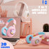 QearFun 7 Colors LED Light Up 3D Cat Headphones Bluetooth, Foldable Cat Ear Wireless On Ear Earphones Gaming Headset with Mic & 3.5mm Jack, Gifts ...