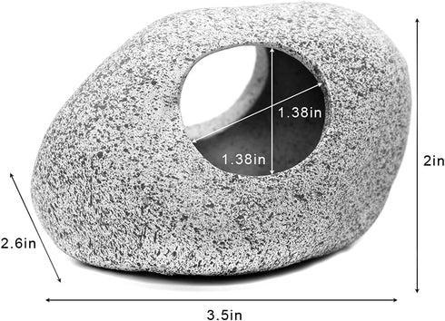 Aquarium Decoration Rock Caves, Hideaway for Shrimp Cichlid Hiding Breeding Spawning, Professional Hideout Decor for Territorial Fish (2 PIECES SE...
