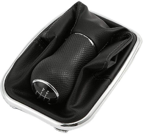 PARTOL 5 Speed Manual Shift Knob Boot, Car Gear Shifter Knob Gaiter Stick Head Lever PU Leather for VW Volkswagen MK4 GOLF/GTI/R32 1998-2005, 1998...