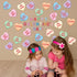 83 Pcs Galentines Day Conversation Heart Cutouts Bulletin Board Candy Hearts Cutouts Border Galentines Classroom Decorations for Galentine's Party...