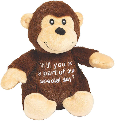 Fun Express - Special Day Plush Wedding Monkey for Wedding - Toys - Plush - Stuffed Zoo & Safari - Wedding - 1 Piece...
