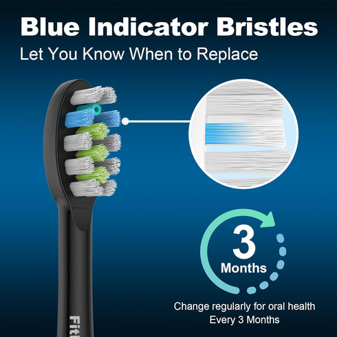 6 Pack Toothbrush Replacement Heads Compatible with WaterPik Sonic Fusion 2.0, FitMount Flossing Brush Head Fit for Water-Pic SF-01W SF-02W and 2....