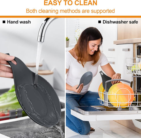 Spoon Rest for Stove Top, 3 Pack Large Silicone Spoon Holder for Kitchen Counter,Coffee Spoon Rest,Heat Resistant Cooking Spoon Holder Perfect Kit...