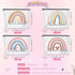 4 Pcs Rainbow Cosmetic Bag Teacher Nurse Inspirational Gift Bags for Women Girls You Are Loved Beautiful Kind Makeup Bag Bulk Personalized Canvas ...