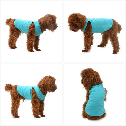 2018 Pet Clothes Dog Clothing Blank T-shirt Tanks Top Vests for Small Middle Large Size Dogs 100% Cotton Dog Summer Vest Classic (XXL, Turquoise)...