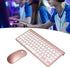 Keyboard mouse set , 2.4G , 78 keys, USB thin etched keycaps, mute , ergonomic design, QWERTY, for PC, laptop(Rose gold)...