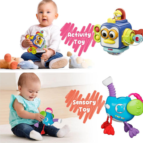 Montessori Toys for 1 Year Old, Travel Activities Busy Cube, Baby Sensory Toys, Early Educational Toys Gift for 12 18 Month, Baby Boy Girl Gifts S...