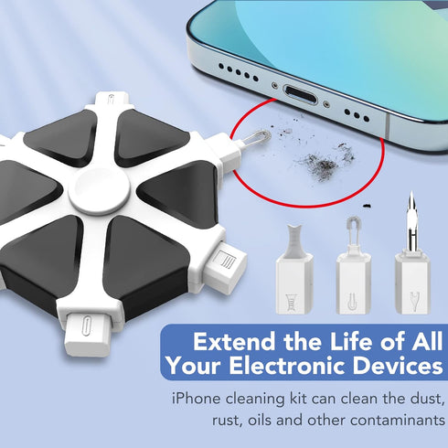 iPhone Cleaning Kit iPhone Cleaner, Charging Port Cleaning Multi-Tool Phone Repair & Restore Lightning Port Cell Phone Cleaner for iPhone iPad, Sp...