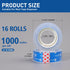 16 Rolls Clear Tape Refills for Dispenser Transparent Tape Easy Tear by Hands Tape Refill for Wrapping Office School Home, 0.75 Inch X 1000 Inch, ...