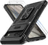 DEERLAMN Case for Google Pixel 7a with Slide Camera Cover+Screen Protector (2 Packs), Rotated Ring Kickstand Military Grade Shockproof Protective ...