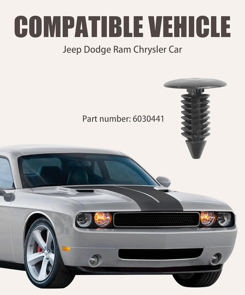 50PCS Bumper Clips,Retainer Clips,Body Clips Automotive,Car Accessories Nylon Bumper Fastener Rivet Clips,Car Clip Rivet Retainer Bumper Shield Re...