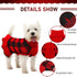 Dog Sweater Dress Plaid Knitwear for Small Medium Dogs Warm Puppy Pet Turtleneck Stretch Pullover Cute Fall Winter Vest Clothes with Leash Hole fo...