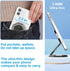 Cellphone Ring Holder Finger Kickstand, Foldable 360° Rotation Cell Phone Stand for Desk, Magnetic Car Mount, Metal Multi-Angle for Phone Back Gri...