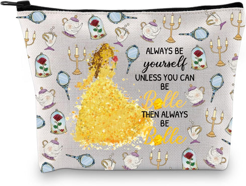 Beauty Movie Makeup Bag Fans Gift Princess Birthday Gift Fairy Tales Cosmetic Bag (ALWAYS BE Bellee)...