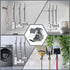 3-H Broom Hanger,Mop Holder Wall Mount 8 Pack, Broom Holder Wall Mount for Hanging and Organizing Shovel,Rake,Brush,Yard Tools in Kitchen,Laundry ...