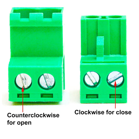 15 Set 5.08mm 2 Pin Male & Female Phoenix Type Connector No Soldering Green PCB Screw Terminal Block 2 Pole...