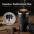 Portable Pour Over Coffee Travel Mug with Reusable Filter, 13oz Stainless Steel Vacuum Thermal Cup, Drip Coffee Tea Cup Maker Set for Camping Trip...
