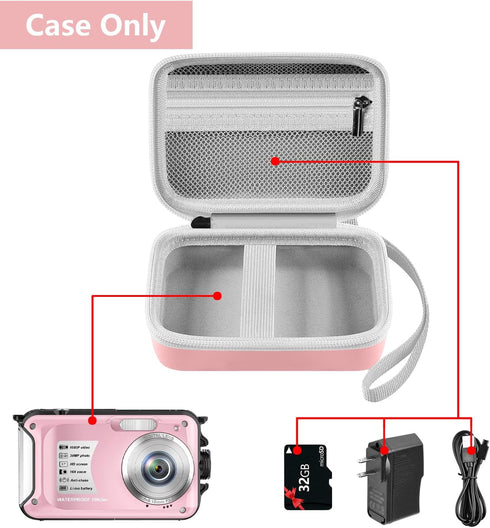 Leayjeen Underwater Camera Case Compatible with EUXOR/YEEIN/FKATEEN/YISENCE//HICSHON 10FT 30MP FHD 1080P Waterproof Camera, Waterproof Digital Cam...