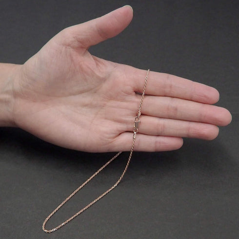 14kt Rose Gold Plated Sterling Silver 1.3mm Diamond-Cut Rope Chain Necklace Solid Italian Nickel-Free, 14-36 Inch...