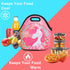 Violet Mist Cute Unicorn Neoprene Lunch Bag Pink Reusable Lunch Box Insulated Lunch Bags Tote Thermal Waterproof Lunch Handbag with Zipper Picnic ...