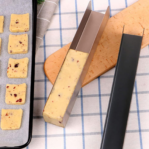 2Pcs U-Shape Non-stick Biscuit Cake Bread Mold Baguette Toast Mould, Carbon Steel Rectangle Cake Pan Cranberry Cookies Molds for Kitchen Baking (C...