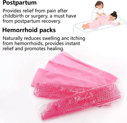 2 PCS Reusable Perineal Cooling Pad, Hemorrhoid and Perineal Ice Packs, Postpartum and Hemorrhoid Pain Relief, Hot & Cold Packs for Women After Pr...
